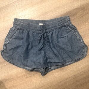 Hollister Dolphin Hem Chambray Shorts
